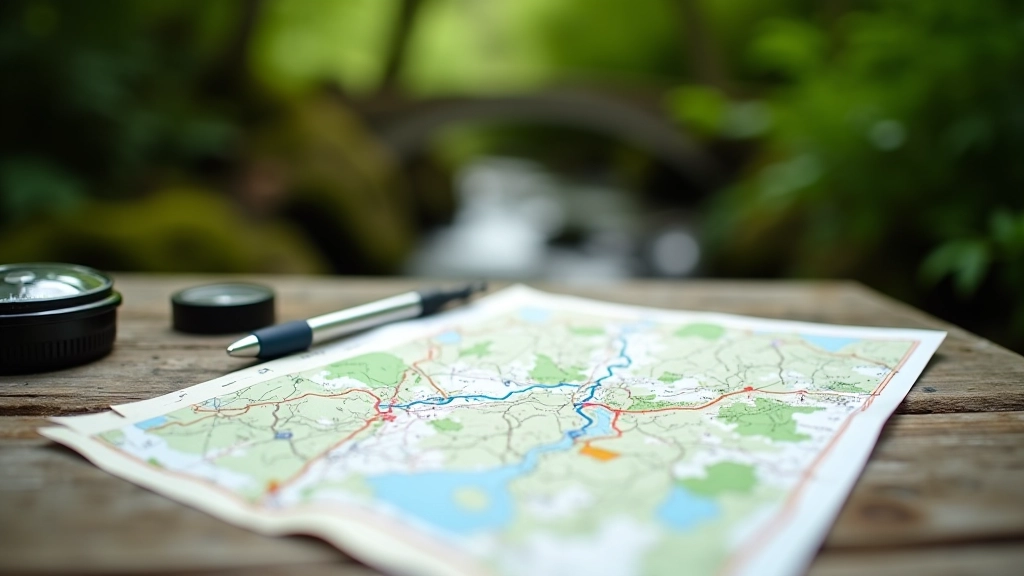 Detailed hiking guide notes and route planning materials